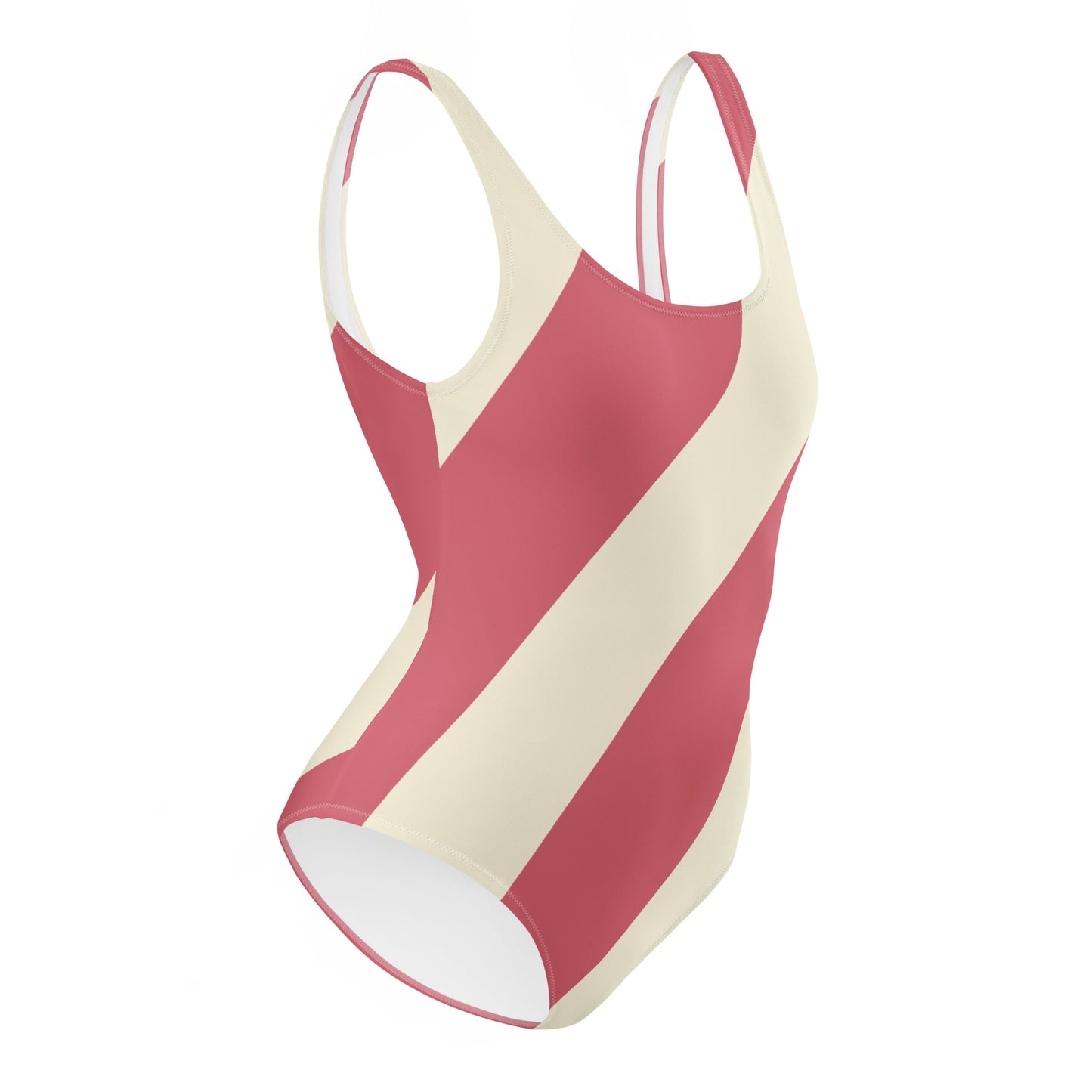 Pink Stripe One-Piece Swimsuit