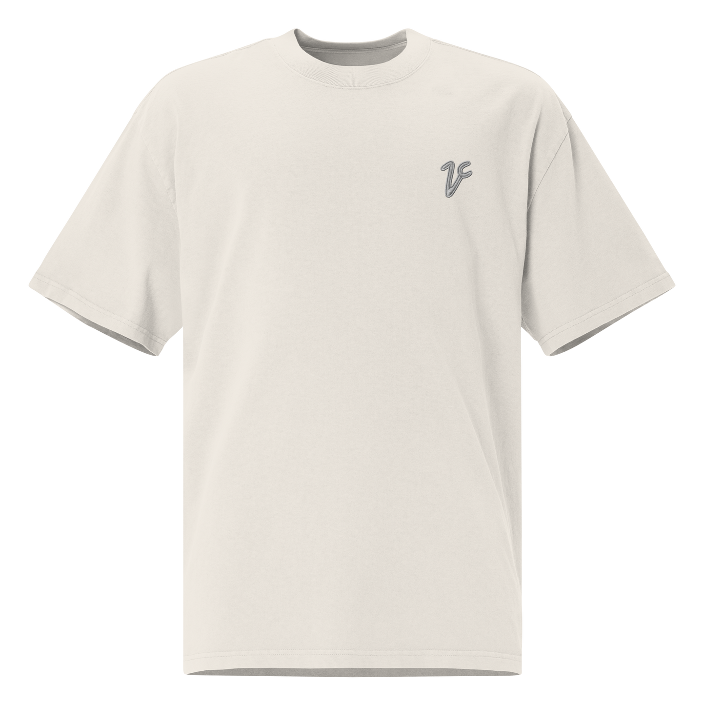 (Bone) Monotone Embroidered VC Logo Tee