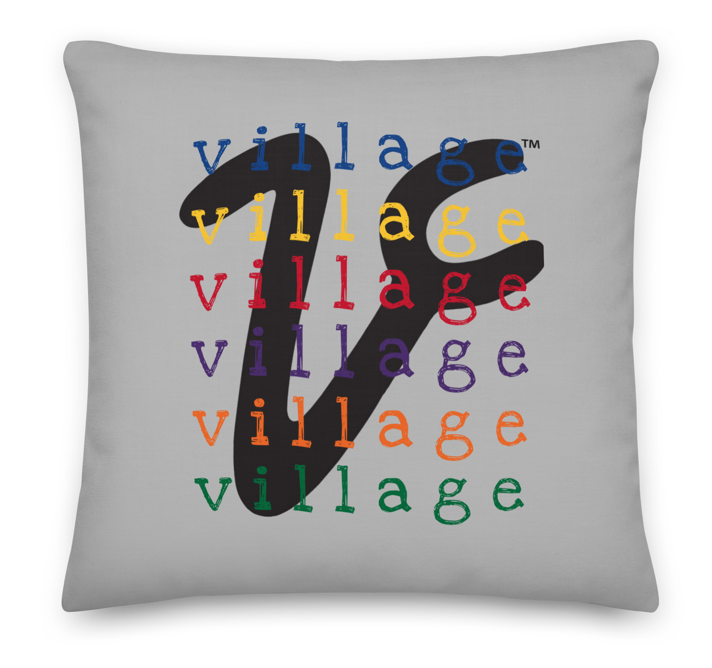 Grey Village COLORS Logo Pillow