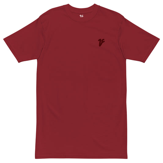 Monotone Crimson Embroidered VC Logo Tee