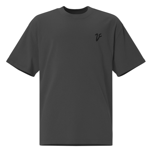 Monotone Embroidered VC Logo Tee (Faded Black)