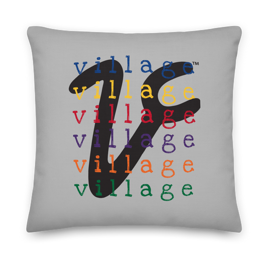 Grey Village COLORS Logo Pillow